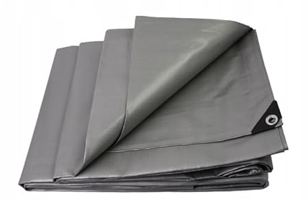 DIAH DO IT AT HOME Heavy Duty 200 GSM Grey Tarpaulin 2m x 2m - Waterproof Multipurpose Tarp & Thick Ground Sheet Cover for Camping, Garden Furniture, Caravan, Roof, Wood Logs & Boats