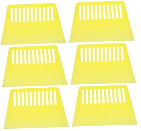 OSALADI Kit de 6 Raspadores de Pintura de Pvc Amarillos, Diseño Multifuncional Fácil de Usar para Proyectos de Bricolaje y Embellecimiento de Papel Tapiz