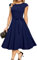 DRESSTELLS Cocktail Dresses for Women UK, Summer Formal Wedding Guest Dress, Modest Graduation Prom Vintage Tea Party Casual Dress 2025 Navy M
