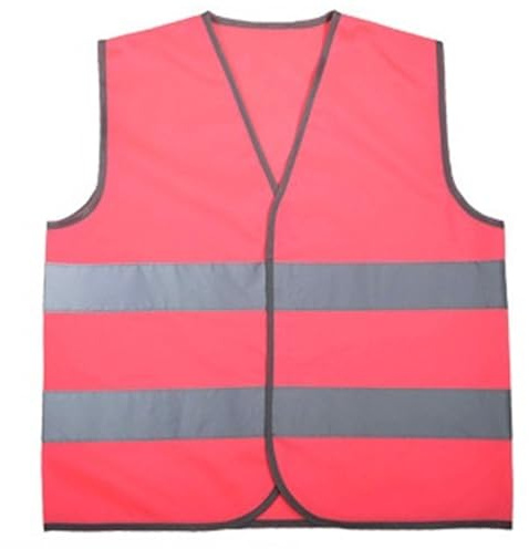 SHBHWS Chaleco Reflectante de Seguridad for niños, Chaleco Transpirable de Entrenamiento for niños, Tiras Reflectantes de Alta Visibilidad (Pink)