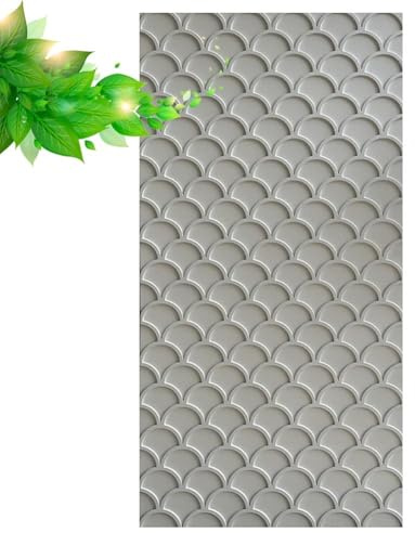 Artiz Panneaux Muraux 3D À Texture Écailles De Poisson, Panneaux De Revêtement en PU Imperméables Et Découpables Briques Structurelles pour Le Salon Et La Chambre À Coucher(Blanc,1PCS)
