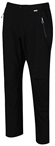 Regatta Highton Pantalón de Senderismo de Tejido elástico, Impermeable y traspirable Overtrousers, Hombre, Black, XXXL