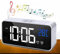 Digital Wecker, Große LED Temperaturanzeige, USB Wiederaufladbar, 2 Alarmen, Snooze Funktion, Sprachsteuerung Funktion, 4 Helligkeiten, 13 Musik, LED Digitaluhr Spiegelalarm Tischuhr (Weiß)
