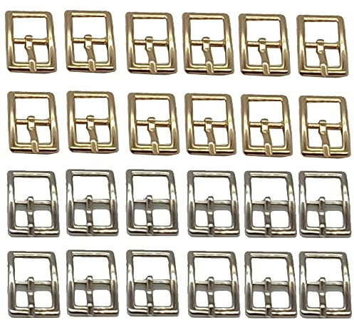 ZAHD24 stycken metallrullspännen bältesspänne set gör-det-själv rullspänne mini litet handgjort metallspänne stark och robust för gör-det-själv kläder väska läder kvalitet handarbete 21 x 15 mm