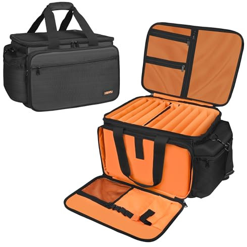 Homfu DJ Bag for Equipment DJ Cable File Bag gig Gear Bag with Removable Divider DJ Cable Organizer Case Travel Gear Bag for Musicians Cables accessions Equipment