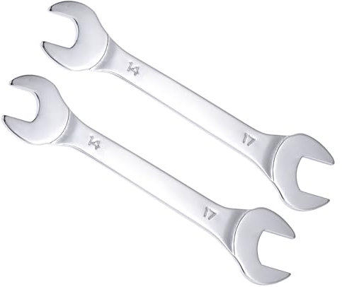 CoCud Llave de Boca Abierta Delgada, Métrica 14mm x 17mm, Llave Delgada de Doble Extremo - (Aplicaciones: para Tuercas Delgadas, Espacios Estrechos), 2 Piezas