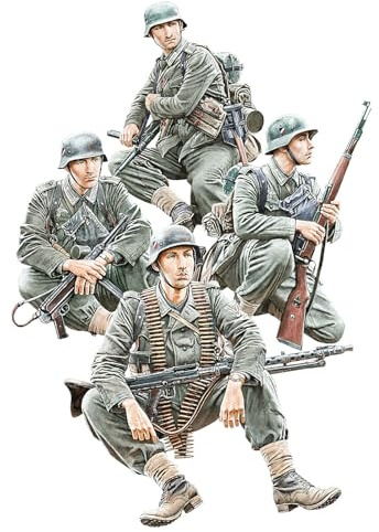Miniart 35484 Juego de Figuras Escala 1:35 Panzergrenadiere Set 2 - reproducción Fiel, modelismo, Kit plástico, Manualidades, Hobby, Pegar, maquetas, ensamblar, sin Pintar