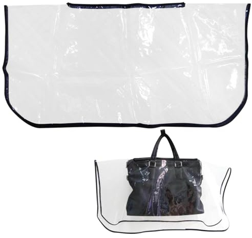 TECHPLUS Handbag Raincoat – Clear Waterproof Rain Slicker for Designer Handbags Luxury Bags – EVA Bag Covers, Portable Rain Protective Cover (Transparent rectangle)