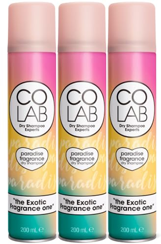 COLAB Dry Shampoo, Paradise, Pack of 3, 200ml - Paradise Scent