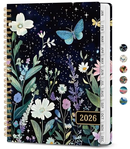 Planner 2026-2027, Monthly and Weekly Academic Planner July 2026 - June 2027, Hardcover Student Teacher Planning Agenda Calendar Book with Tabs, Perfect for Office School Supplies, A5 (6.3 x 8.5) - Celestial