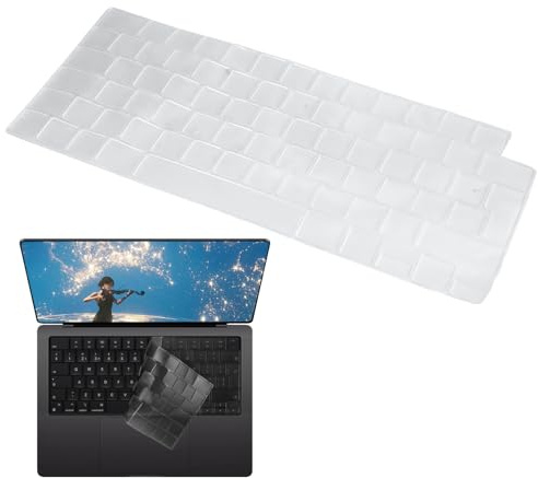 leruiyezs tangentbordsskydd för MacBook Pro 14 16 tum & Air 13 15 tum M4 M3 M2 M1 Chip modeller A3112 A3185 A3403 A3240 A3241 ultratunt tangentbordsskydd transparent TPU tangentbord skyddstillbehör