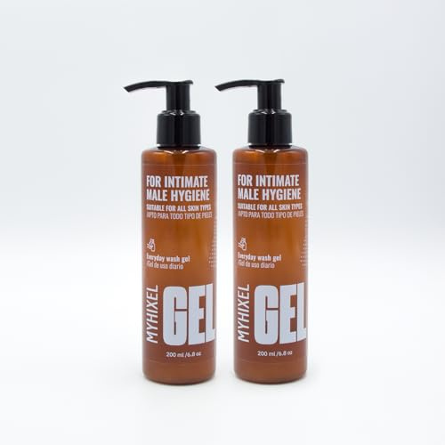 MYHIXEL - Gel Intimo Hombre | Gel Intimo Masculino para Higiene y Protección | Jabón Intimo Hombre pH Balanceado Sin Sulfatos | Previene Infecciones | Fragancia Agradable I 200ml (2 Unidades)