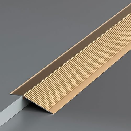3 tiras de transición de aluminio en T para vinilo laminado y madera, 135 cm, cubierta de borde para huecos de costura y juntas de suelo