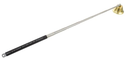 CONGARTENO Extincteur à Bougie Extensible 6 Niveaux en Métal Doré, Outil D’Extinction pour Bougies, Coupe-mèche Sécurisé, Accessoire Maison pour Éteindre Flammes sans Cire, Usage Domestique