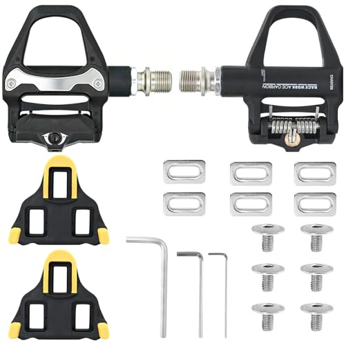 Pédales de vélo, antidérapantes, SPD-SL, 2 crampons, compatibles avec les pédales Shimano SDP 9/16 avec roulements à billes, pédales à clic, pour VTT, vélo de course et gravats