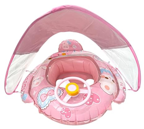 Bouée de natation pour enfant avec auvent pare- | Bouée de natation avec aide à la natation pour de 6 à 36 mois, activités aquatiques, fêtes à la plage, été, camping
