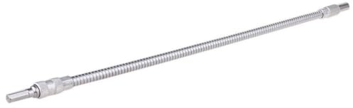INOOMP Prolunga Flessibile per Avvitatore 300mm in Metallo Argento Testa Snodata a 300 Gradi, Estensione per Trapano Elettrico e Cacciavite in Spazi Stretti