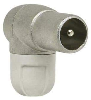 CABLEPELADO Connettore CEI maschio | Connettore CEI a gomito schermato maschio per cavo coassiale | Adatto per cavi coassiali da 6,8 mm | maschio