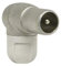 CABLEPELADO Conector CEI Macho | Conector CEI acodado blindado Macho para Cable coaxial | Apto para Cables coaxiales de 6,8mm | Macho