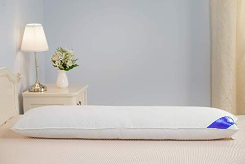 Welt der Träume ÖKO-TEX 100, 10% Daunen / 90% Federn Seitenschläferkissen Kissen Schwangerschaftskissen Rückenlehne 145x40cm Stillkissen Körperkissen
