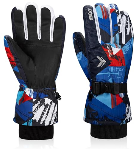 coskefy Handschuhe Kinder Winter Skihandschuhe Junge Mädchen Wasserdicht Fleece Fahrradhandschuhe Kinder Sport Winddicht 3-15 Jahre Laufhandschuhe für Klttern Snowboard Skifahren Radfahren Wandern