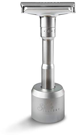 The Shave Factory | Premium Adjustable Safety Razor with Stand