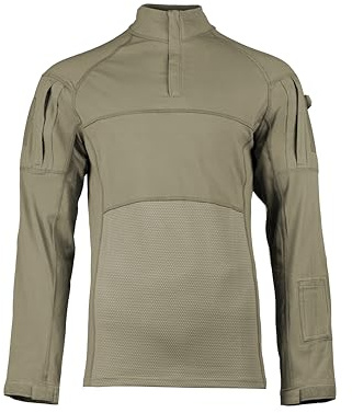 Mil-Tec Camicia da Campo Assault • Maglietta Tattica a Maniche Lunghe da Uomo con Tasche sulla Parte Superiore del Braccio, portapenne, Polsini in • Maglietta Funzionale in Diversi Colori mimetici