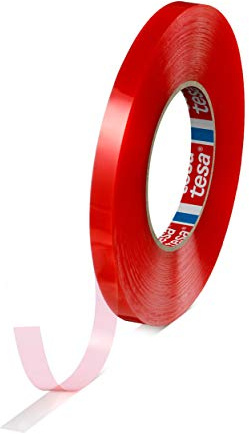 COVERBAGBCN - TESA doppelseitiges Klebeband, transparent, 6 mm x 50 m | Hohe Temperatur- und Außenbeständigkeit | PET-Träger, modifizierter Acrylkleber