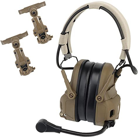 AQ zxdc Tactical Maritimer Helm (1,1 Kg), mit Noise Cancelling Kopfhörern, Helmüberzug (Wird Mit Batterie/Gewichtstasche Geliefert), Militärische Kampf Schutz Ausrüstung, für Airsoft,Headset t,MAX