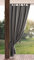 Eurofirany GARDEN Outdoor Curtain with Tab Top - 1 pc. Velcro Fastener, Sun Protection, Privacy Screen, Windproof, Waterproof Curtain for Patio, Gazebo, Pergola, Porch, W61 x L87, Dark Grey