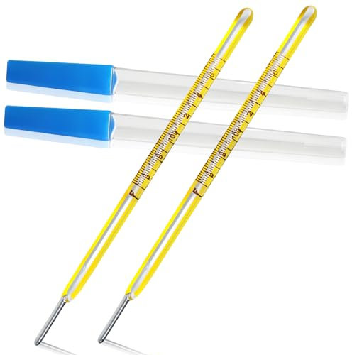 ℃&℉ Oral Thermometer for Adults and Kids 2PCS - Glass Basal Body Thermometer - Rectal Body Thermometer for Baby - Non Digital Infrared Thermometer - Accurate Easy Reading by HARIKA LIFE