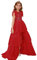 GRACE KARIN Robe de Princesse à Paillettes pour Filles Robe de Soirée de Bal pour Mariage 7-8 Ans Rouge