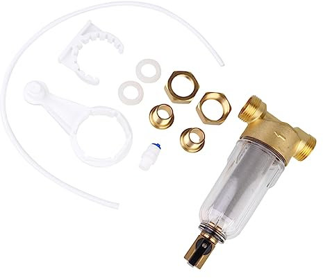 Gadpiparty Filtre Eau Robinet Pouce à Pouce Purificateur Anti-calcaire Cuisine Salle De Bain Avec Filtre Auto-nettoyant Retour Eau Élimination De Sédiments Et Impuretés