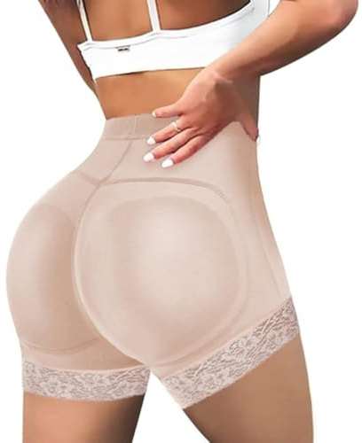 Mujer Bragas con Relleno Braguitas - Braguitas Moldeadoras De Cuerpo para Mujer, Acolchadas, Realzadoras De Glúteos Y Caderas, Moldeadoras De Caderas Falsas, Bragas Push Up, Pantalones Cortos para