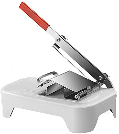 Rebanadora de Carne para Uso doméstico o Comercial, rebanadora Manual de Carne congelada de Acero Inoxidable, rebanadora de Carne de Res, Cordero, Rollos de Carne, rebanadora de Alimentos v