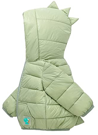 Mjjsk Piumino per bambini Ragazze Ragazzi Leggero Giù Cappotti Parka Giacca con Cappuccio Casual Trapuntato Soprabito Bambini Scuola Morbido Capispalla, Verde, 2-3 Years