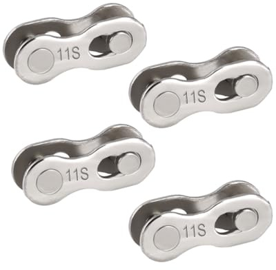 Cadena de 11 velocidades, 4 pares, Accesorios y recambios bicis, Cadena de Eslabones para Mountain Bike, Sportbike, Cadena Duradera Compatible con Varios Tipos de Bicicletas, Unisex-Adult
