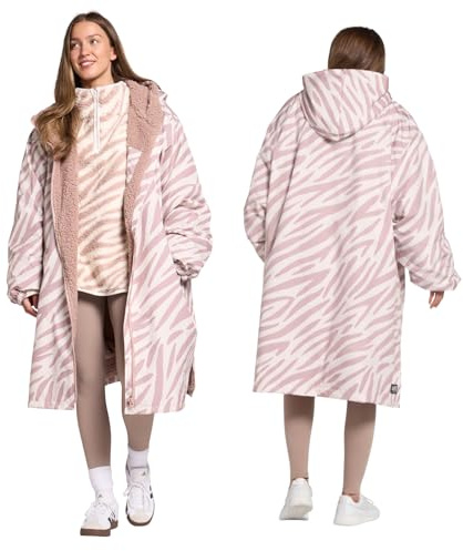 OHS Adults Drying Robe, Gifts for Mum Outdoor Waterproof Changing Robe Womens Jacket Comfy Sherpa Privacy Robes for Women Men, Stay Dry Swimming Camping Drying Robes - S/M, L/XL