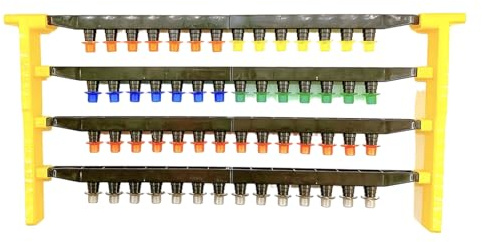 Coppe per celle incluse, sistema di allevamento da 56 pezzi con design a 4 strati, cella pieghevole, aste di supporto, attrezzature per l'allevamento dell'apicoltura migliorata