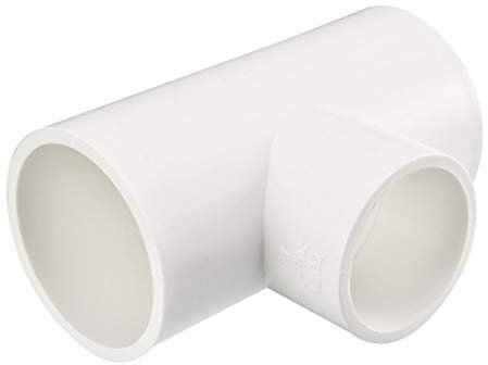 sourcing map 40mm x 40mmx 32mm Slip Reducing Tee PVC Pipe Fitting T-Shaped Connector 2 Pcs