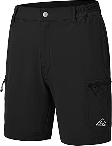 donhobo Damshorts lätta snabbtorkande ventilerande vandringsbyxor utomhus sport cargobyxor sommar Bermuda fritid korta byxor, svart, S