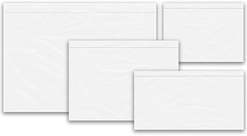 PACKY - Lieferscheintaschen Selbstklebend - Dokumententasche Paket A6 A5 A4 Oder DL - Transparente Versandtaschen - Documents Enclosed - Zoll Dokumententasche - A4 | 315 x 225 mm - 100 Stück