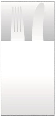 200 Pieces Pocket Napkins Dry Paper Cutlery Holder 30x40 (White)