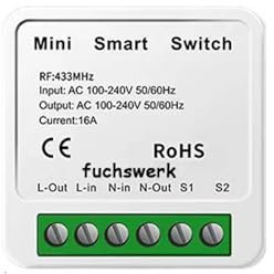 Lot de boutons sans fil - Interrupteur mural sans fil avec récepteur - Portée de 30 m - Sans fil - Récepteur