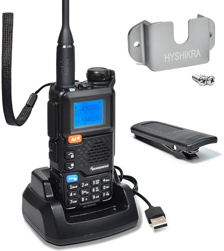 Quansheng UV5R Plus VHF UHF Portable Walkie Talkie FM NOAA Two-way Radio for Studio/Outdoor/Car (with Radio Holder)