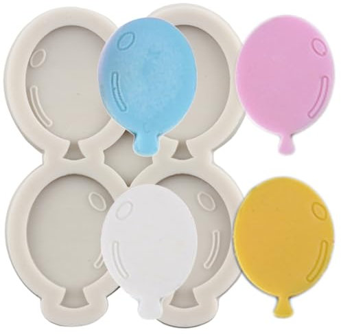 MINFEIDMS Balloon Silicone Fondant Moulds Hot Air Balloon Chocolate Moulds for Sugar Cake Decorating Cupcake Topper Gum Paste Candy Polymer Clay