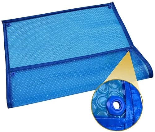 Solar Pool Heater Cover, Solar Pool Cover UV Protection Bubble Heat Insulation Film Swimming Pool Cover，Waterproof Dustproof Blue Heat Tarpaulin, For Above-Ground Pools(2m x 4m(6ftx13ft))