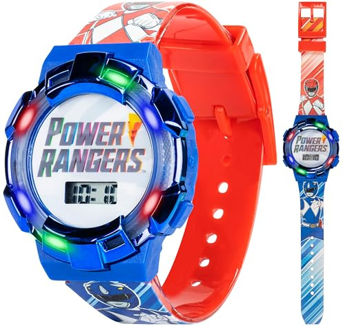 Accutime PWR4001AZ Unisex Children's Digital Quartz Watch with Plastic Strap