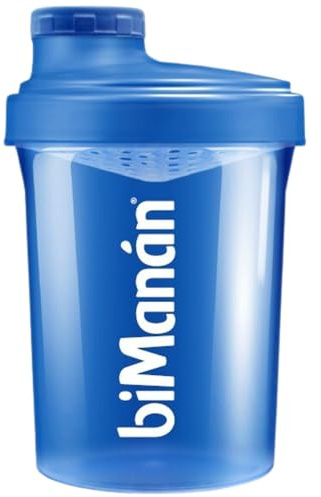 BiManán Shaker 500 ml - Mezclador de Batidos con Colador Integrado; Fácil de Usar; Óptimo para Batidos Sin Grumos