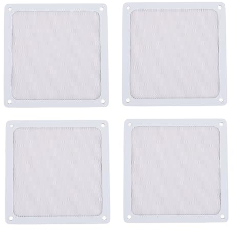 KIMISS Hög Kompatibilitet PC Fan Filter Magnet Frame Fine Mesh Computer Fan Filter Grills för PC Case Chicken Coop Vent 5.51x5.51in 4st High Performance Grills (Vit)